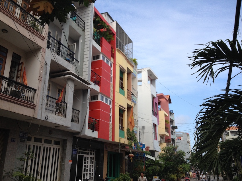 Typical street in southern Vietnamese cities